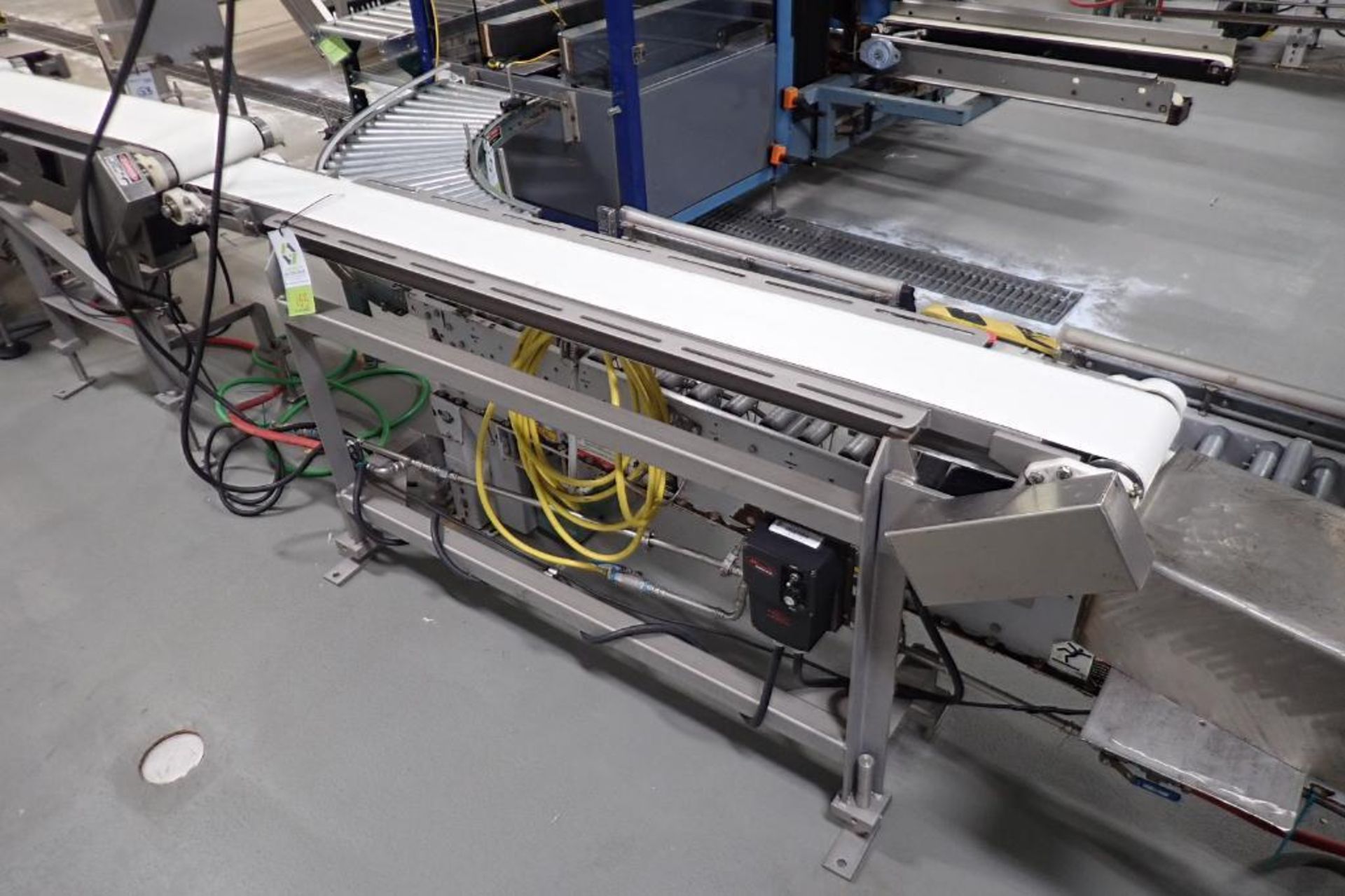 Belt conveyor, 72 in. long x 6 in. wide x 32 in. tall, variable speed control, SS frame - ** Rigging - Image 2 of 5