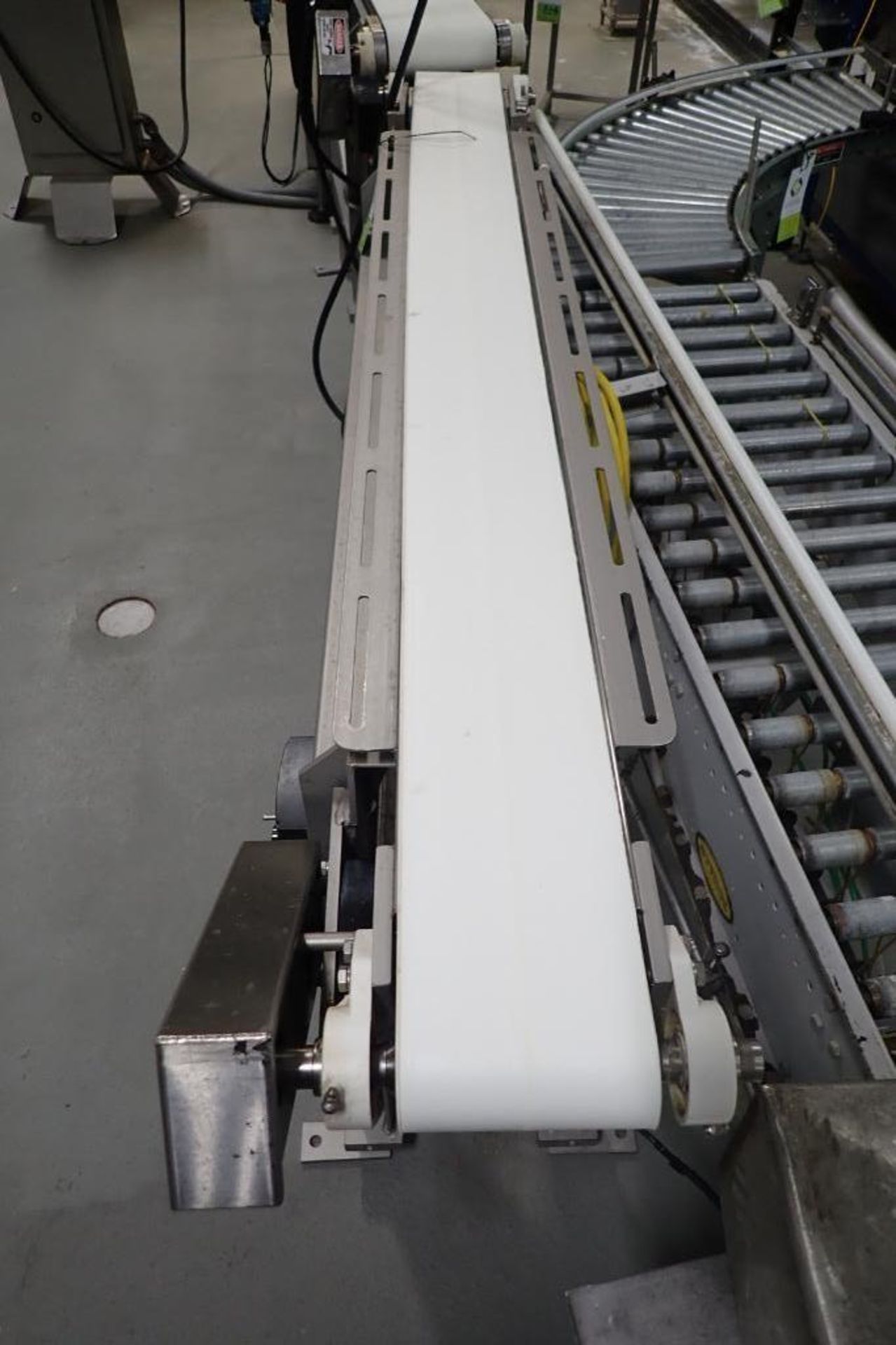 Belt conveyor, 72 in. long x 6 in. wide x 32 in. tall, variable speed control, SS frame - ** Rigging - Image 5 of 5