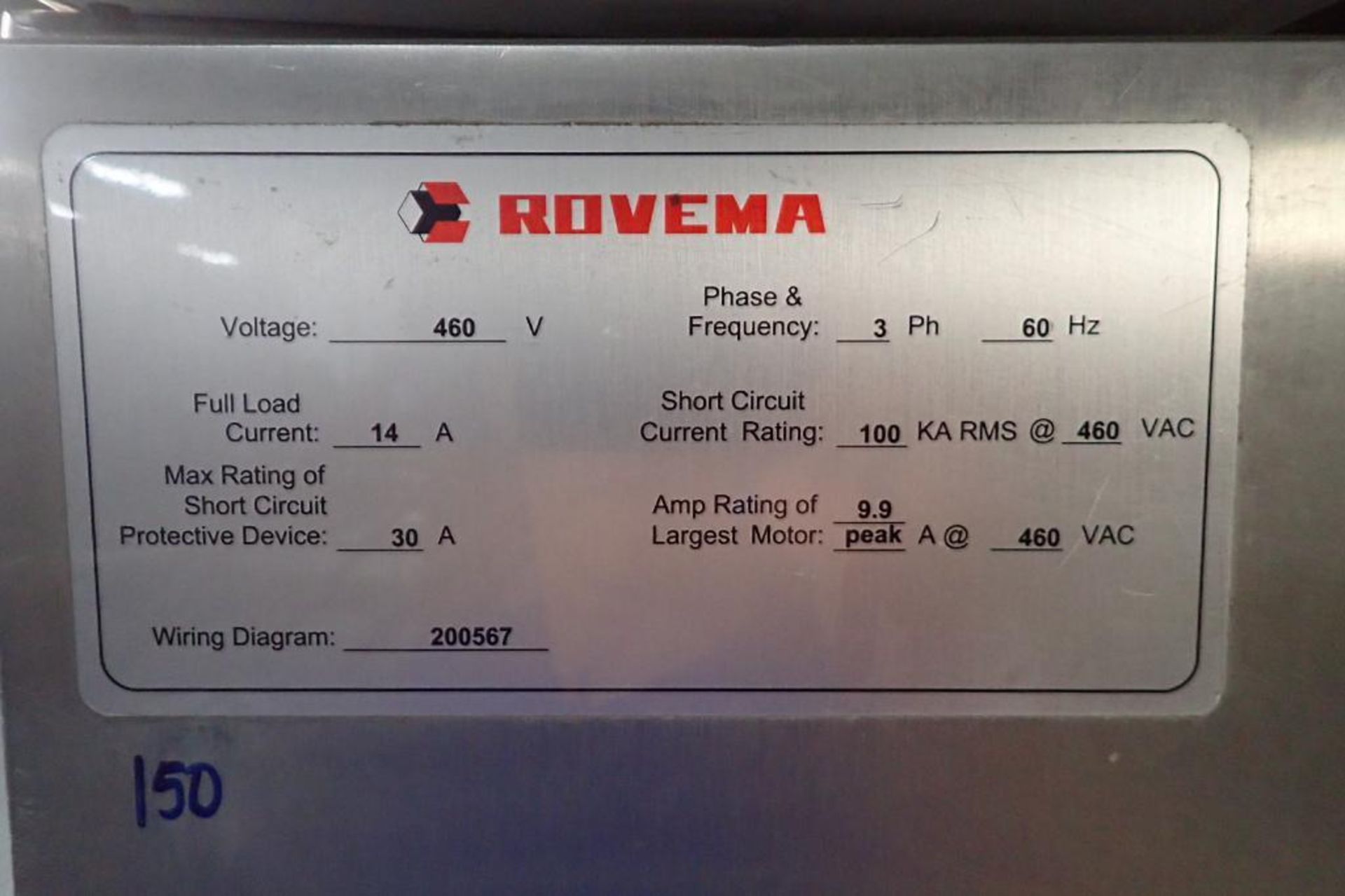 2009 Rovema vertical form fill seal bagger, Model VPK260, SN 200567, 24 in. wide web, 12 in. continu - Image 17 of 22