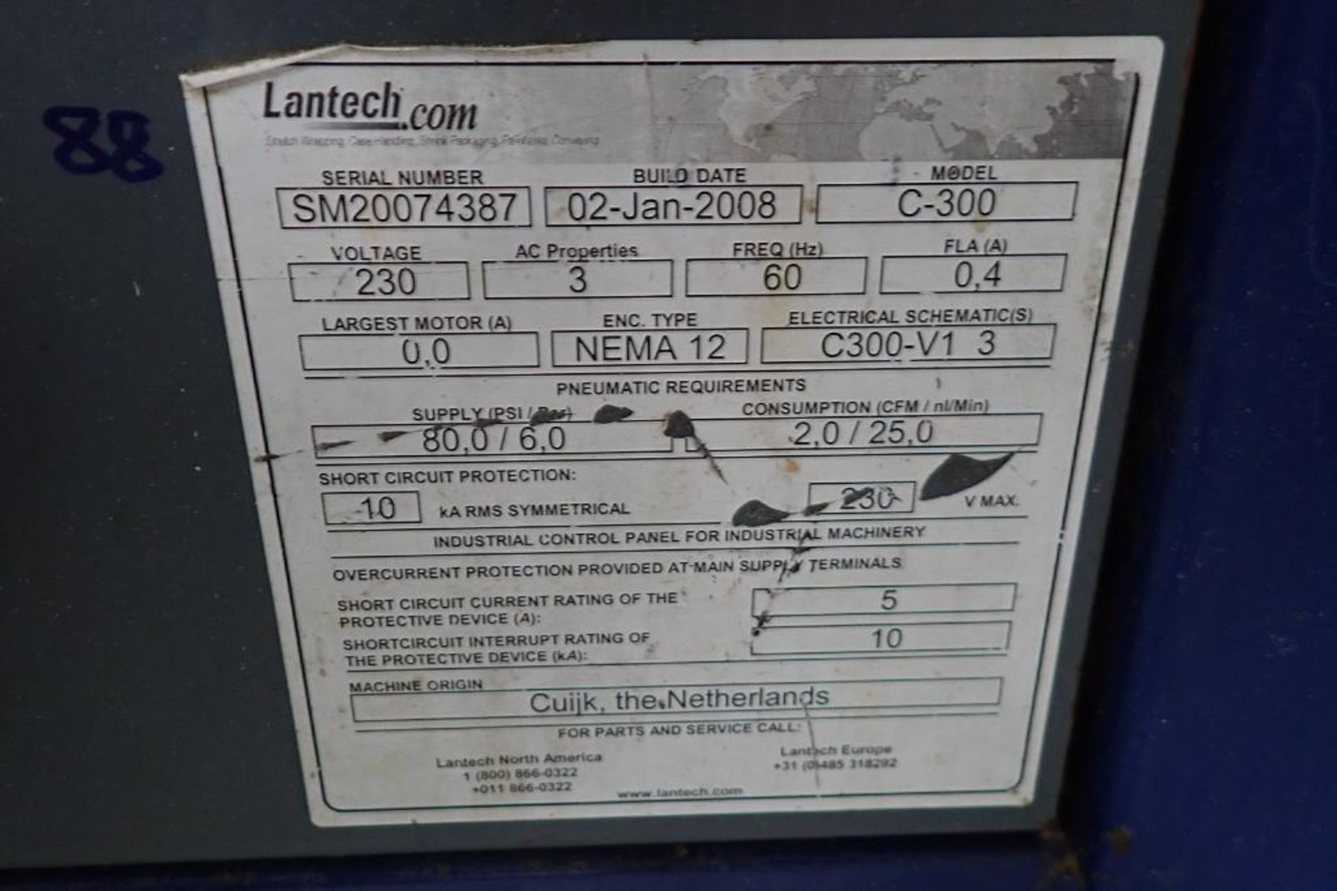 2008 Lantech case erector, Model C-300, SN SM20074387, bottom taper - ** Rigging Fee: $ 350 ** - Image 9 of 9