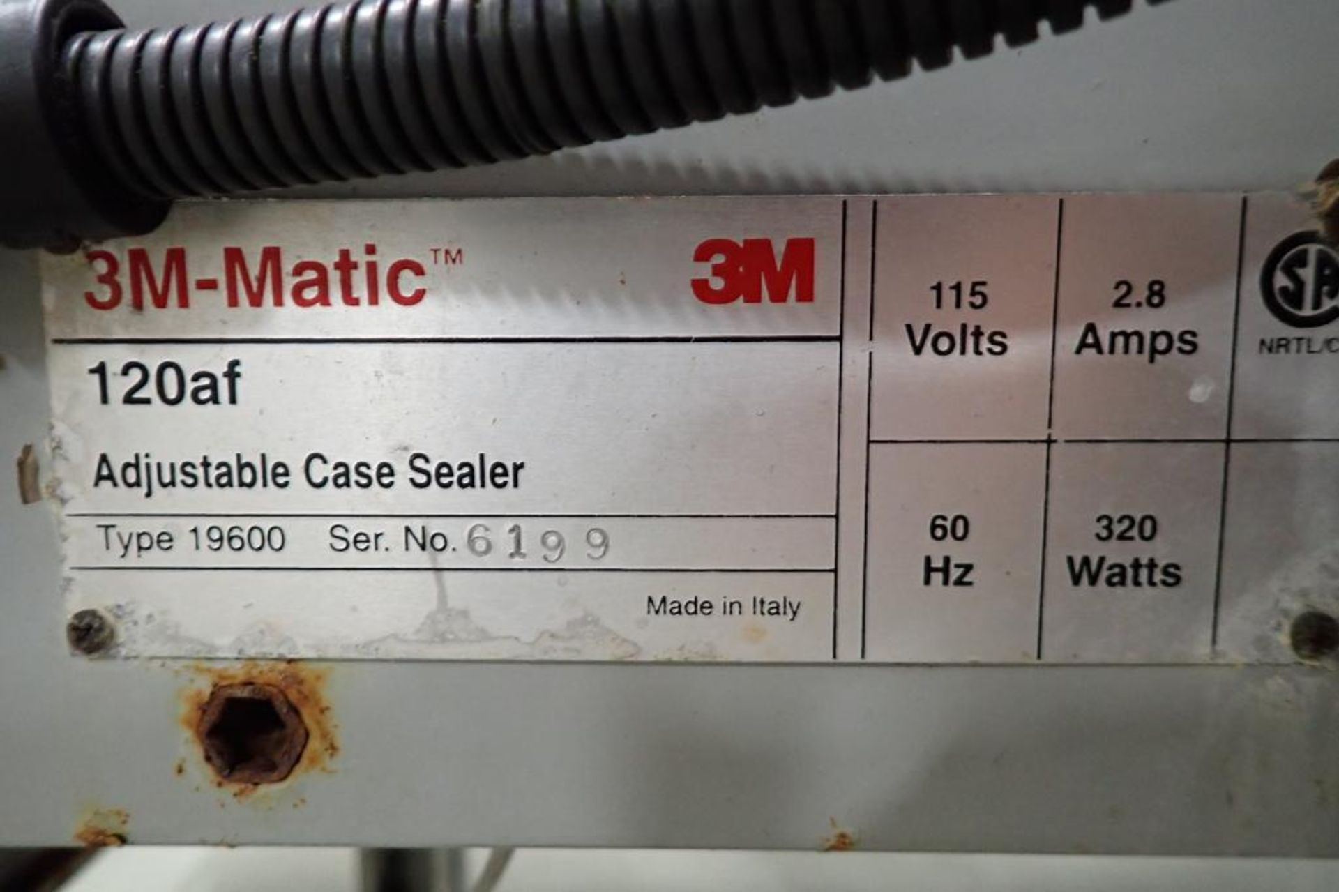 3M Matic adjustable case sealer, Model 120af, SN 6199, top tape head - ** Rigging Fee: $ 150 ** - Image 7 of 7