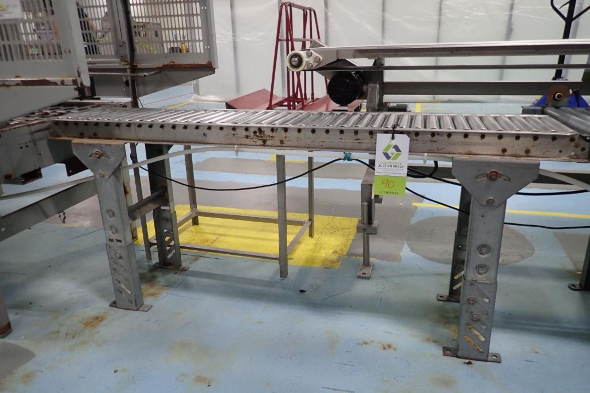 Gravity roller conveyor, 60 in. long x 9 in. wide - ** Rigging Fee: $ 25 ** - Image 3 of 4