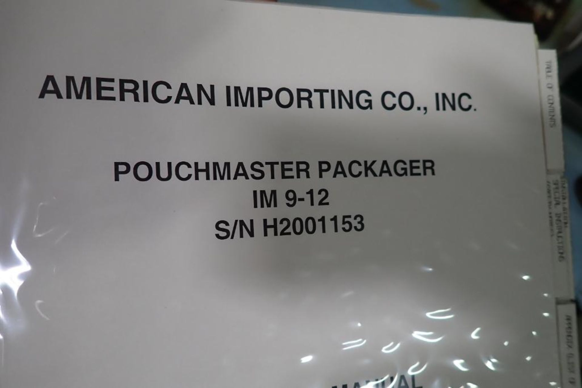 American Importing Co. Inc. Pouchmaster horizontal form fill bagger, Model IM9-12, SN H2001153, with - Image 22 of 22