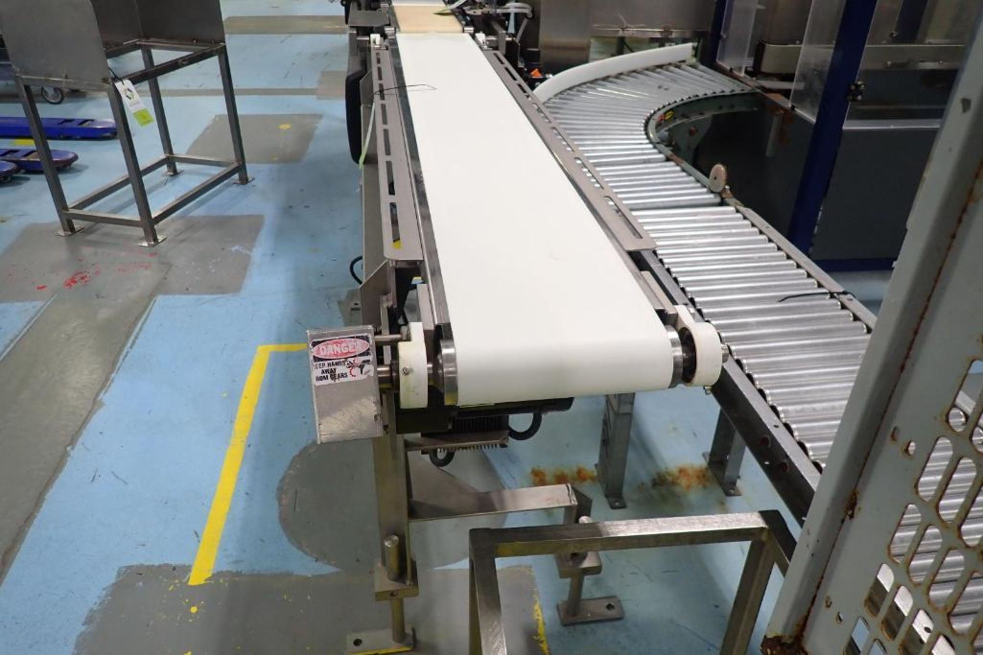 Belt conveyor, 72 in. long x 9 in. wide x 33 in. tall, variable speed drive, SS frame - ** Rigging F - Image 3 of 6