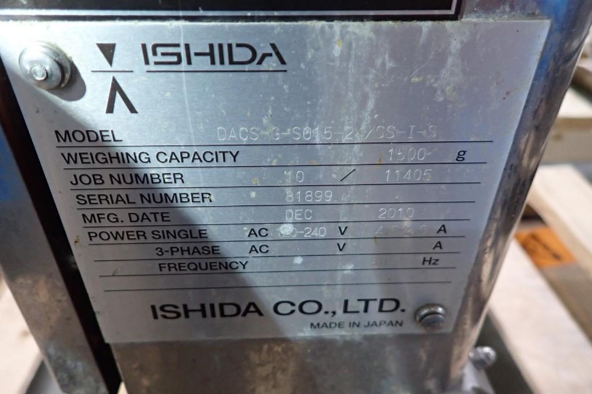 2010 Ishida check weigher - ** Rigging Fee: $ 150 ** - Bild 6 aus 9