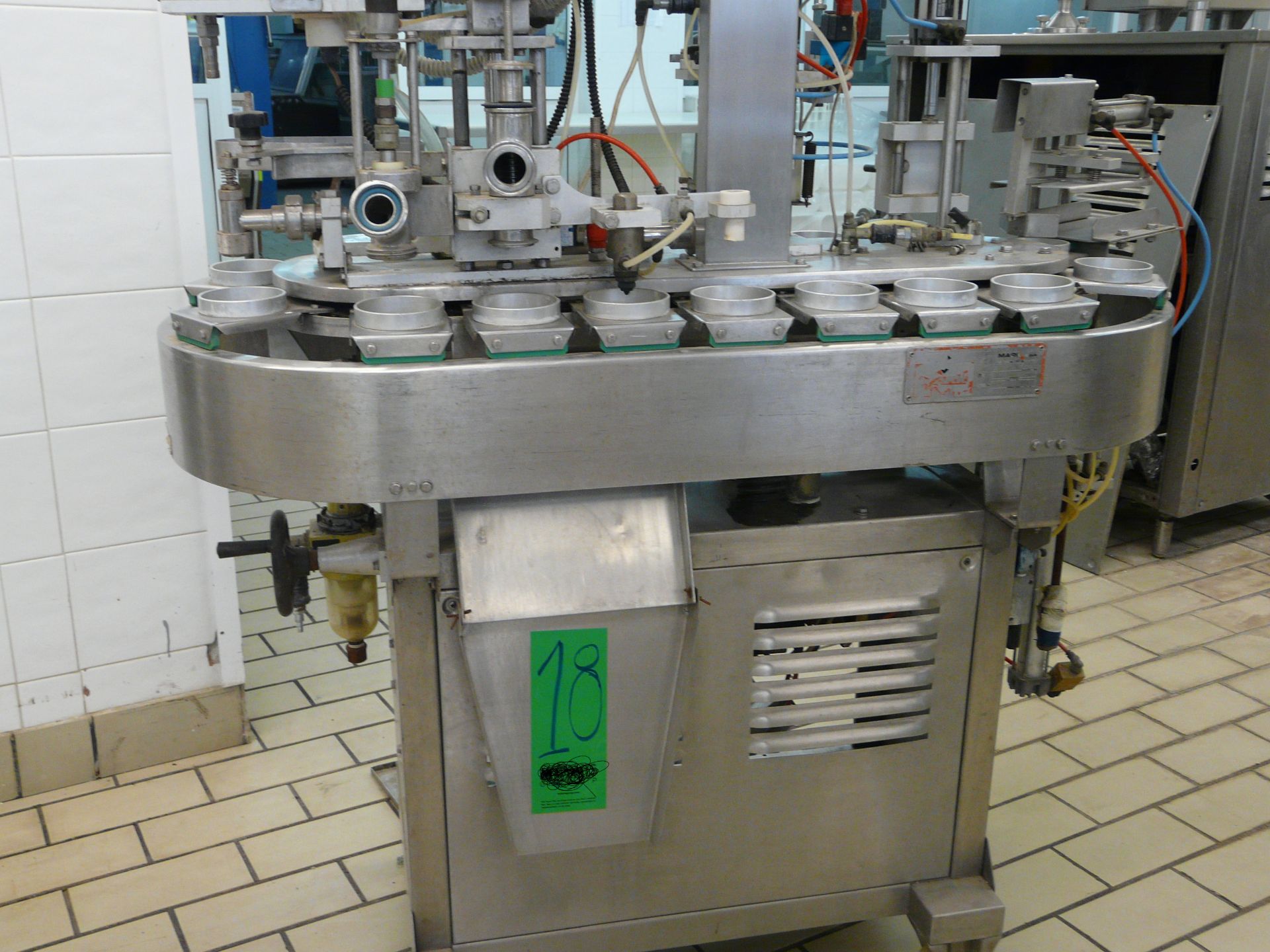 MARK , FILMARK 3000 Cup Filling Machine for Ice Cream 3000cups/Hour 18 Cup Holders 80mm 4 x