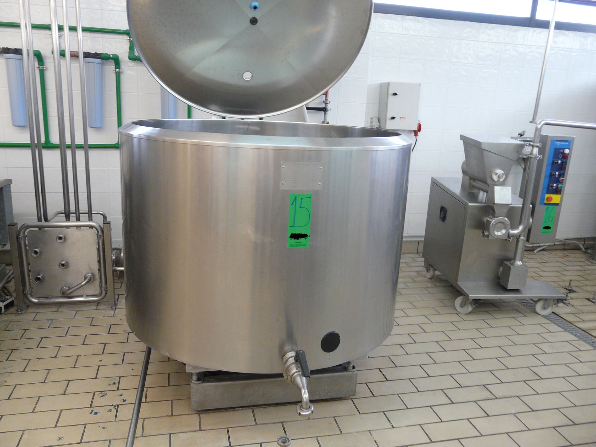 Mixing/Cooling Tank for Ice Cream 1020L with agitator, Type WEDHOLMS,Self contained Freon