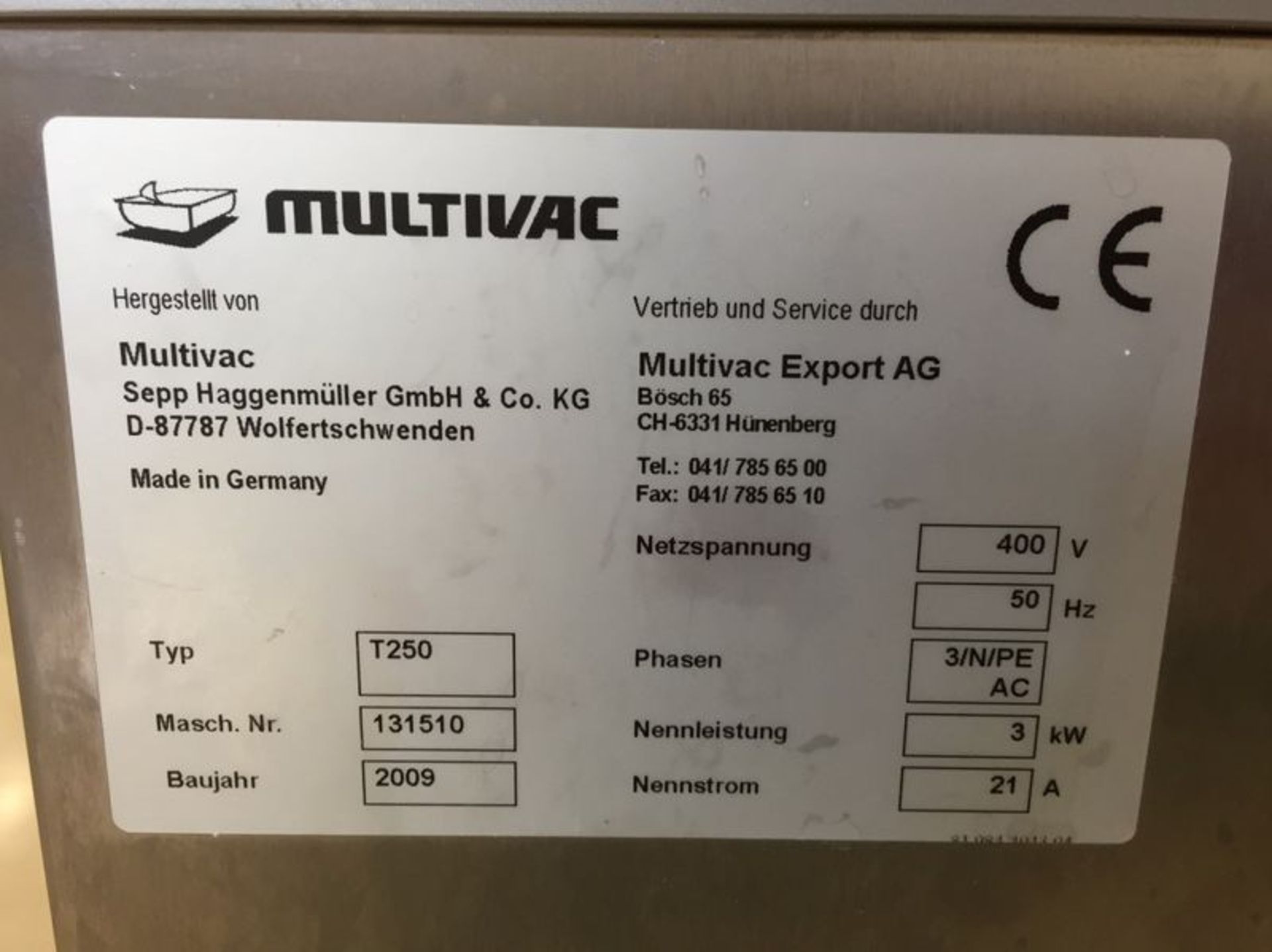 Drawer capper – Brand MULTIVAC – Type T250 LOCATION SWITZERLAND - Image 5 of 5