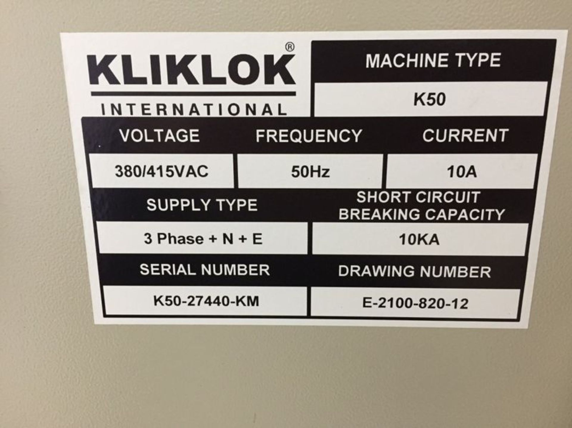 Flap sealer – Brand KLIKLOK – Type K50 LOCATION FRANCE - Image 6 of 6