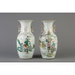 Two Chinese famille rose vases, 19th/20th C.