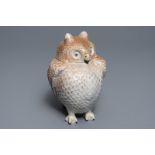 A Japanese porcelain owl jar and cover, Meiji, 19th C.