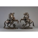 After Guillaume Coustou the Elder (1677-1746): Pair of Marley horses, France, 19th/20th C.