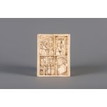 A Gothic Revival carved ivory panel with Christian subject, possibly France, 19th C.