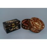 Two Chinese mother-of-pearl inlaid wooden boxes for the Vietnamese market, 19th C.