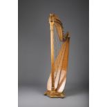 A bronze mounted wooden 'Pleyel, Lyon & Cie' chromatic harp, France, about 1900