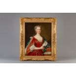 French school, follower of J-B Van Loo (1684-1745): Queen Maria Leszczynska of France, oil/canvas