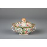 A Chinese Canton famille rose tureen, 19th C.