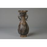 A large bronze baluster shaped vase, China, 18th/19th C.