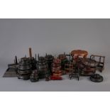 A collection of Chinese wooden stands and a collection plate holders, 19th/20th C.