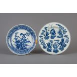 Two Chinese blue and white plates, 19th C.
