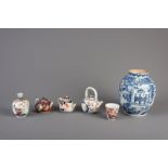 A varied collection of Japanese Imari and blue and white porcelain, Edo, 17th/18th C.