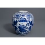 A Chinese blue and white 'boys' jar, Kangxi mark, 19th C.