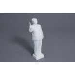 A tall Chinese Cultural Revolution figure of Mao Zedong waving, 20th C.