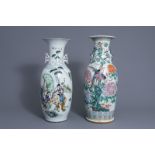 Two Chinese famille rose vases, 19th/20th C.