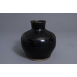 A Chinese black glazed Henan jar, Song or later