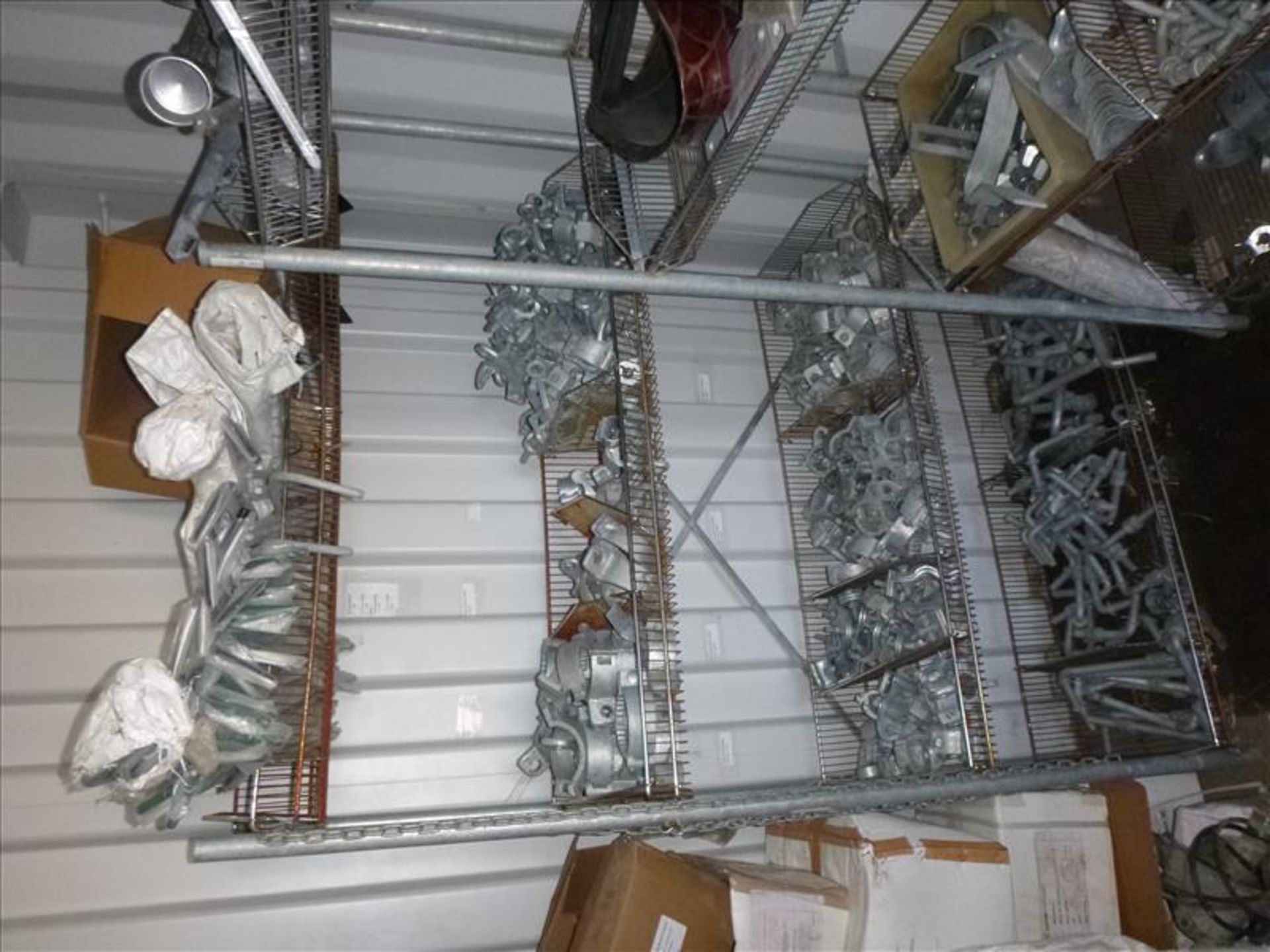 large quantity of misc. fencing materials; fencing, poles, hardware, inserts, wire, etc. ( - Image 17 of 19
