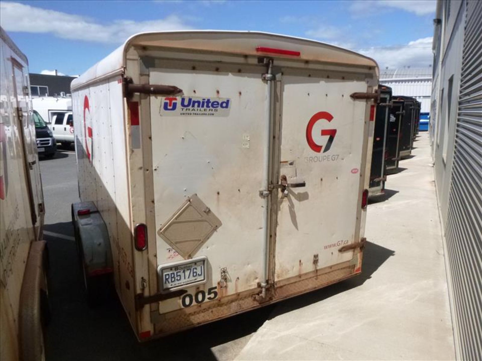 United enclosed trailer, mod. U-714TA35-8.5, VIN 48BTE142X8A101607 (2008), tandem-axle, unit no. - Image 3 of 5