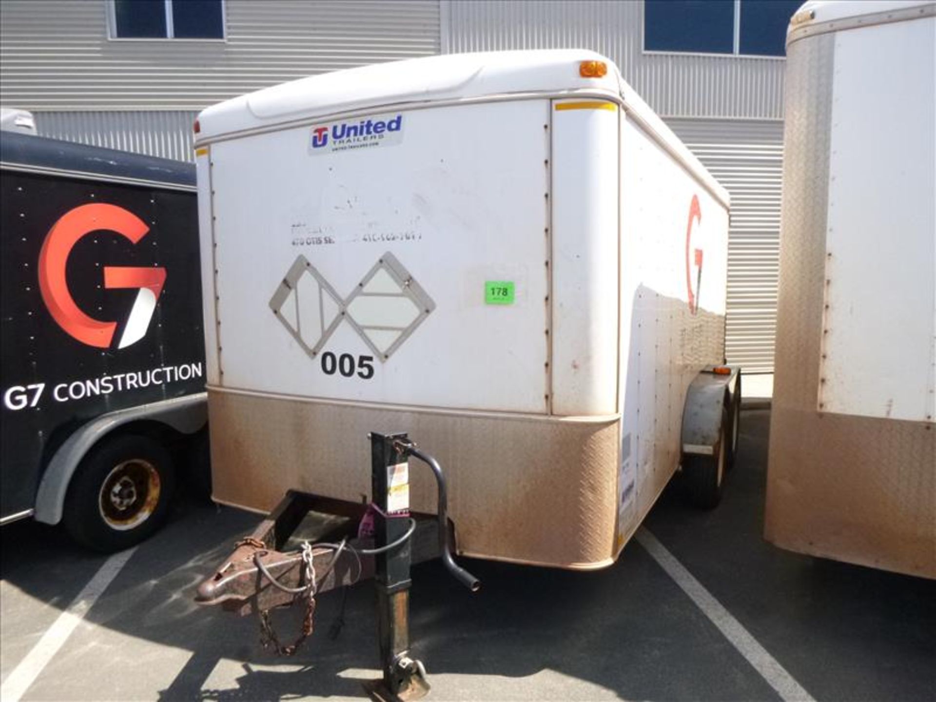 United enclosed trailer, mod. U-714TA35-8.5, VIN 48BTE142X8A101607 (2008), tandem-axle, unit no.