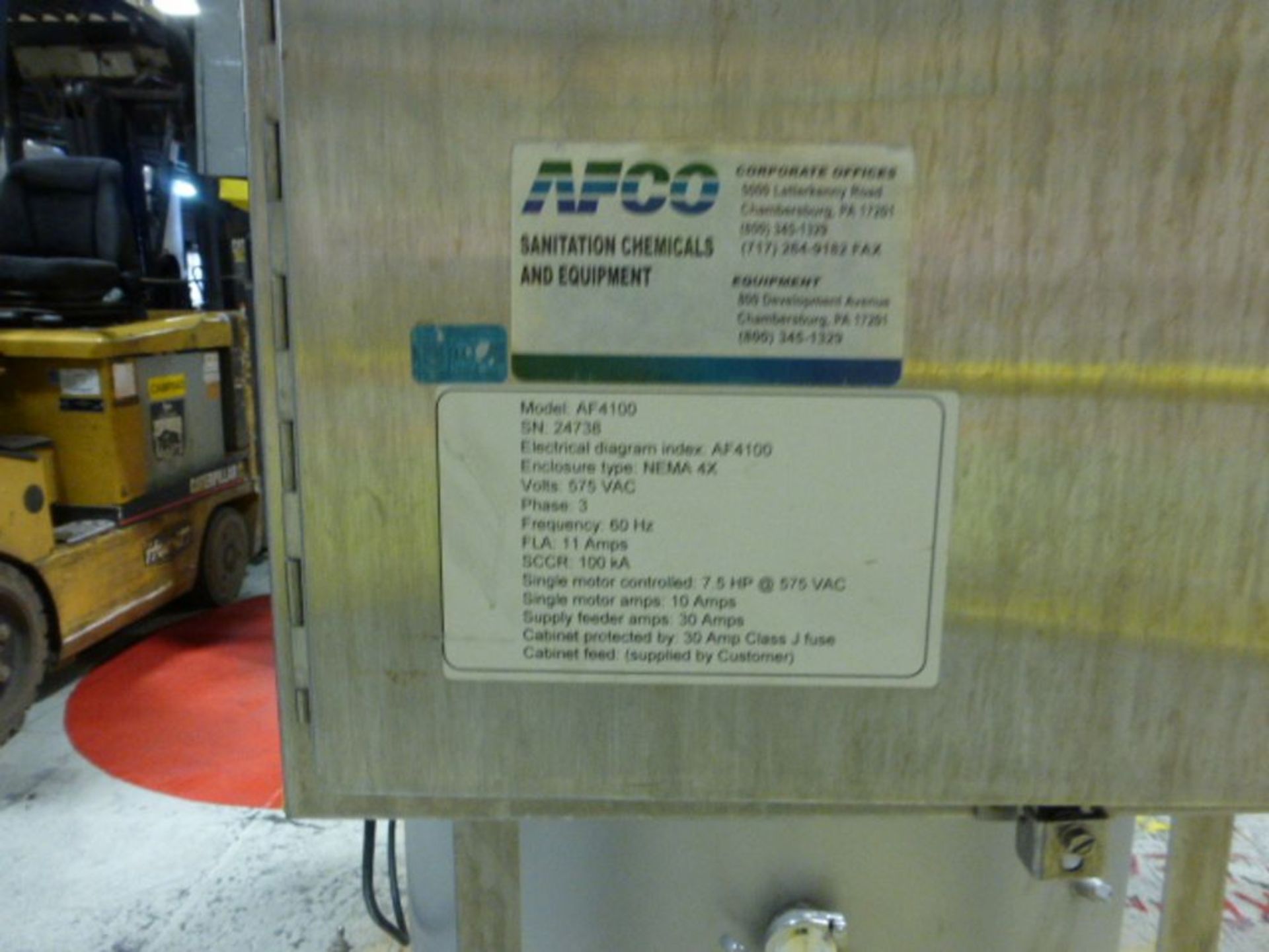 AFCO stainless foam holding tank model AF4100, with 1 in x 1.5 in diaphragm pump, 4 ft deep x 39 - Image 2 of 4