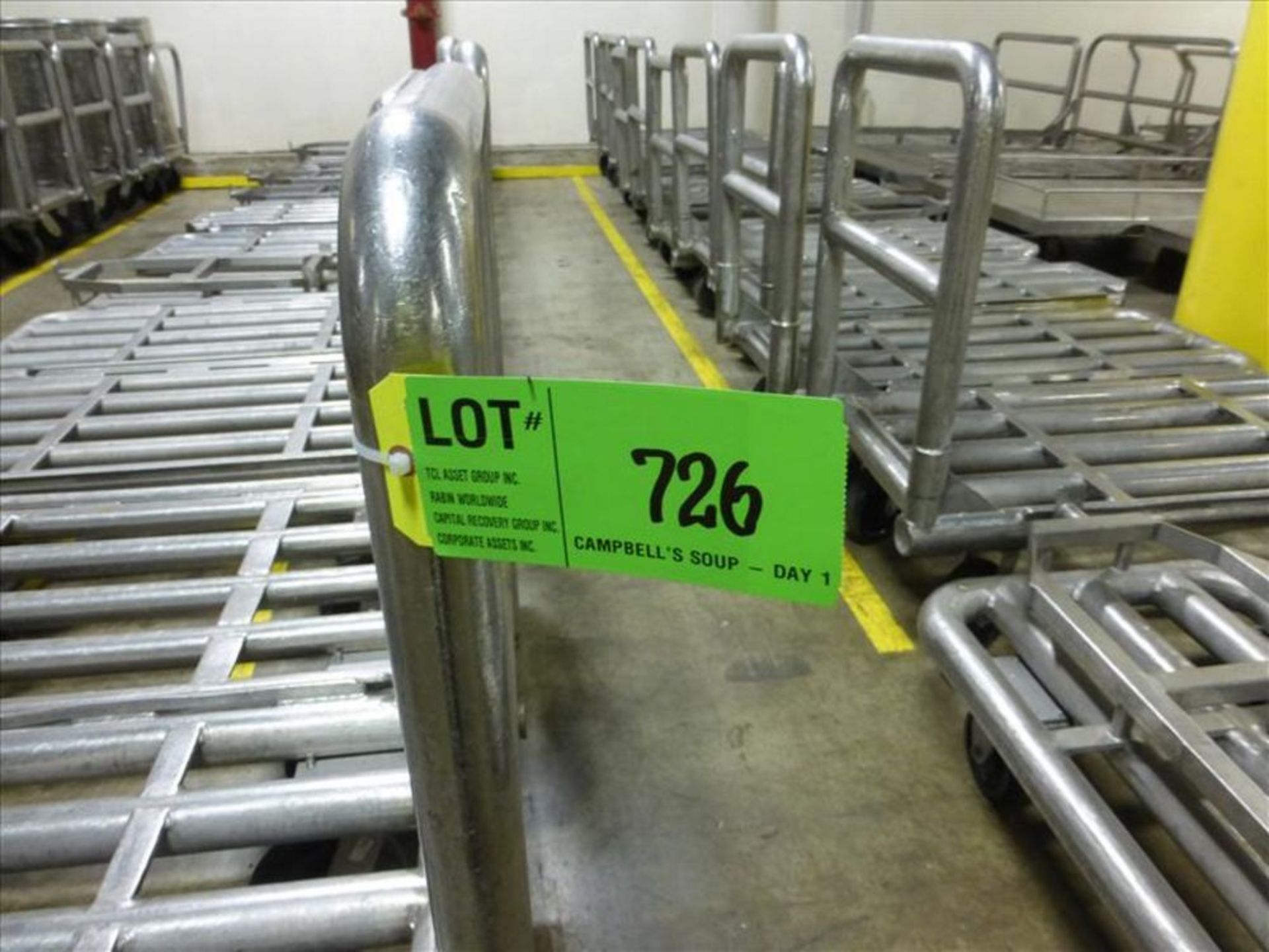 (11) Stainless Barrel Cart, 2 ft x 50 in [2nd Flr Cage Area]