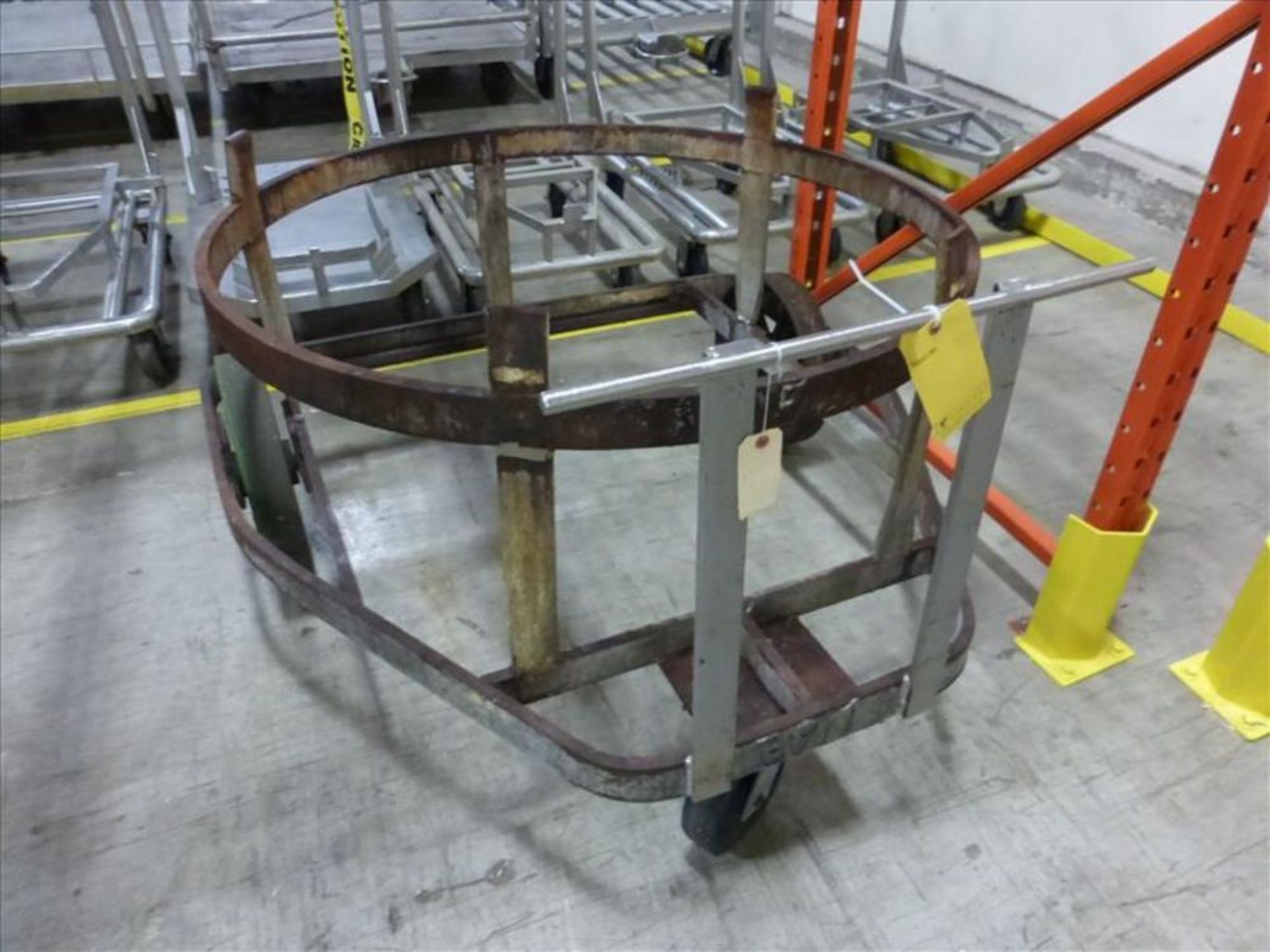 (2) Soup Dolly, (1) Stainless Cart, including tarps, lighting fixtures, steel plates [2nd Flr Cage - Image 6 of 7
