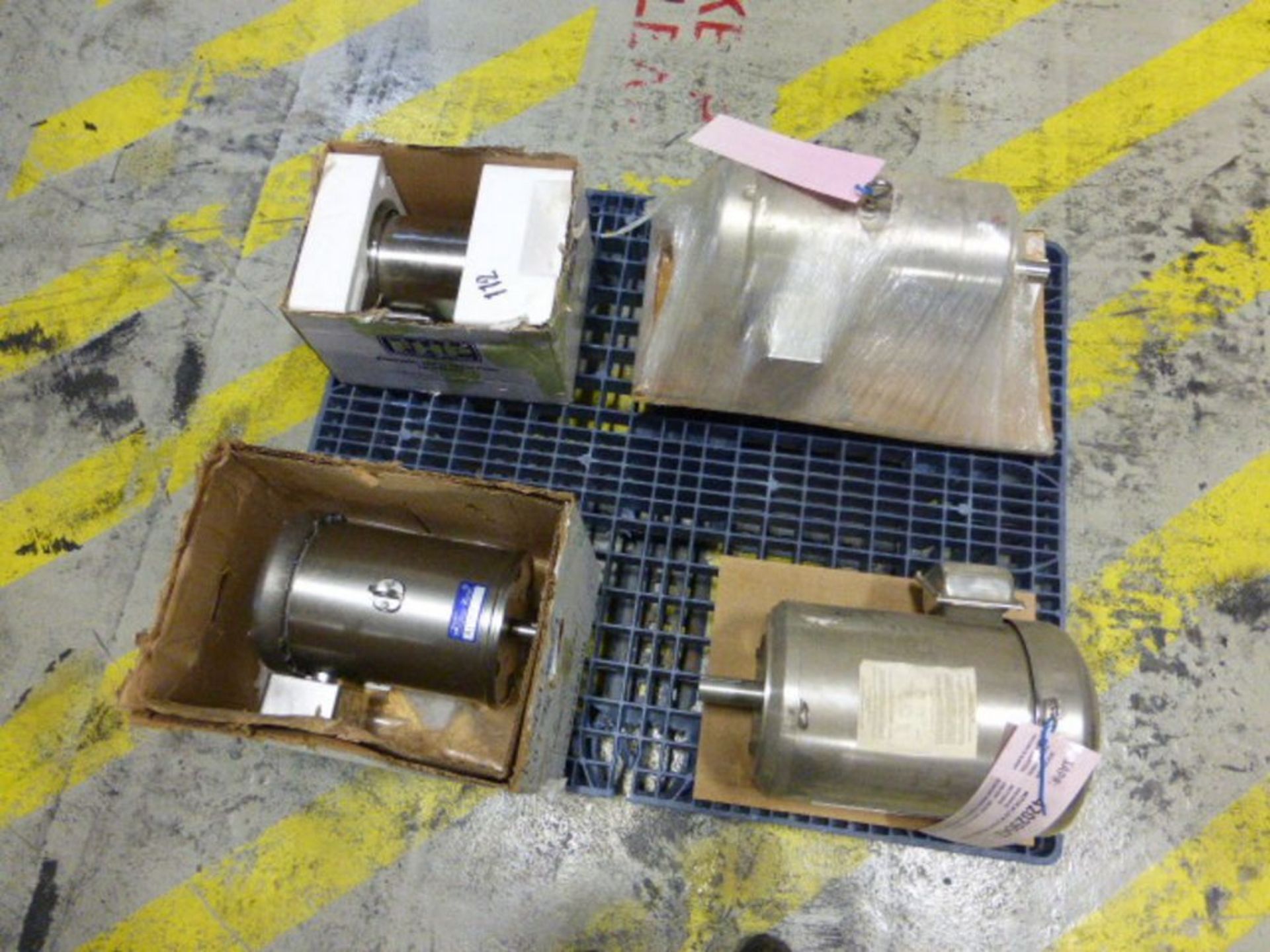 (4) Leeson stainless motors, (1) 10 hp, (1) 7.5 hp, (1) 5 hp, (1) 1 hp [1st Flr Main Shipping Area] - Image 3 of 3