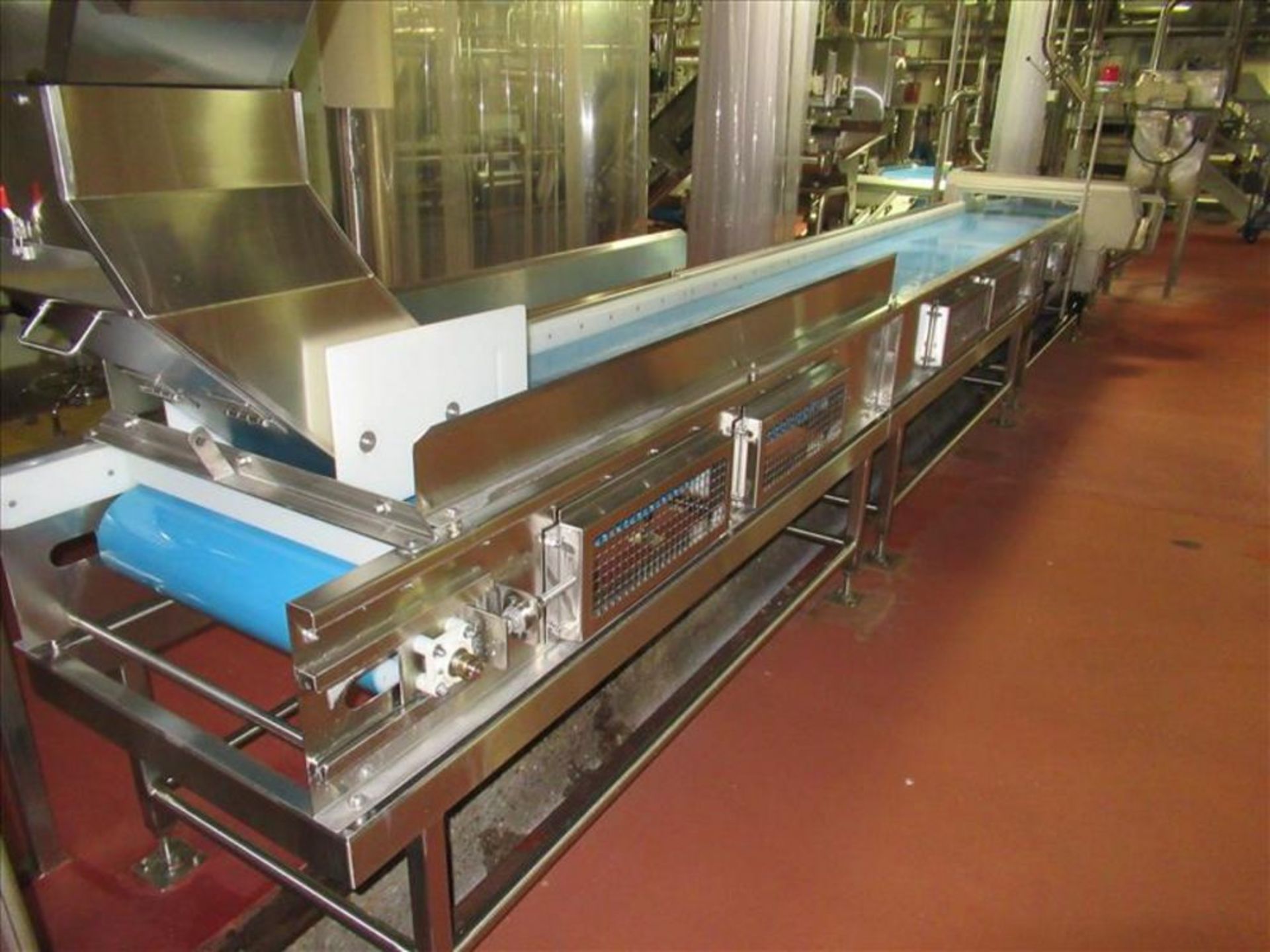 Inspection conveyor approx 30 in w x 24 ft l with Mettler Toledo model V4-RAD Safeline metal