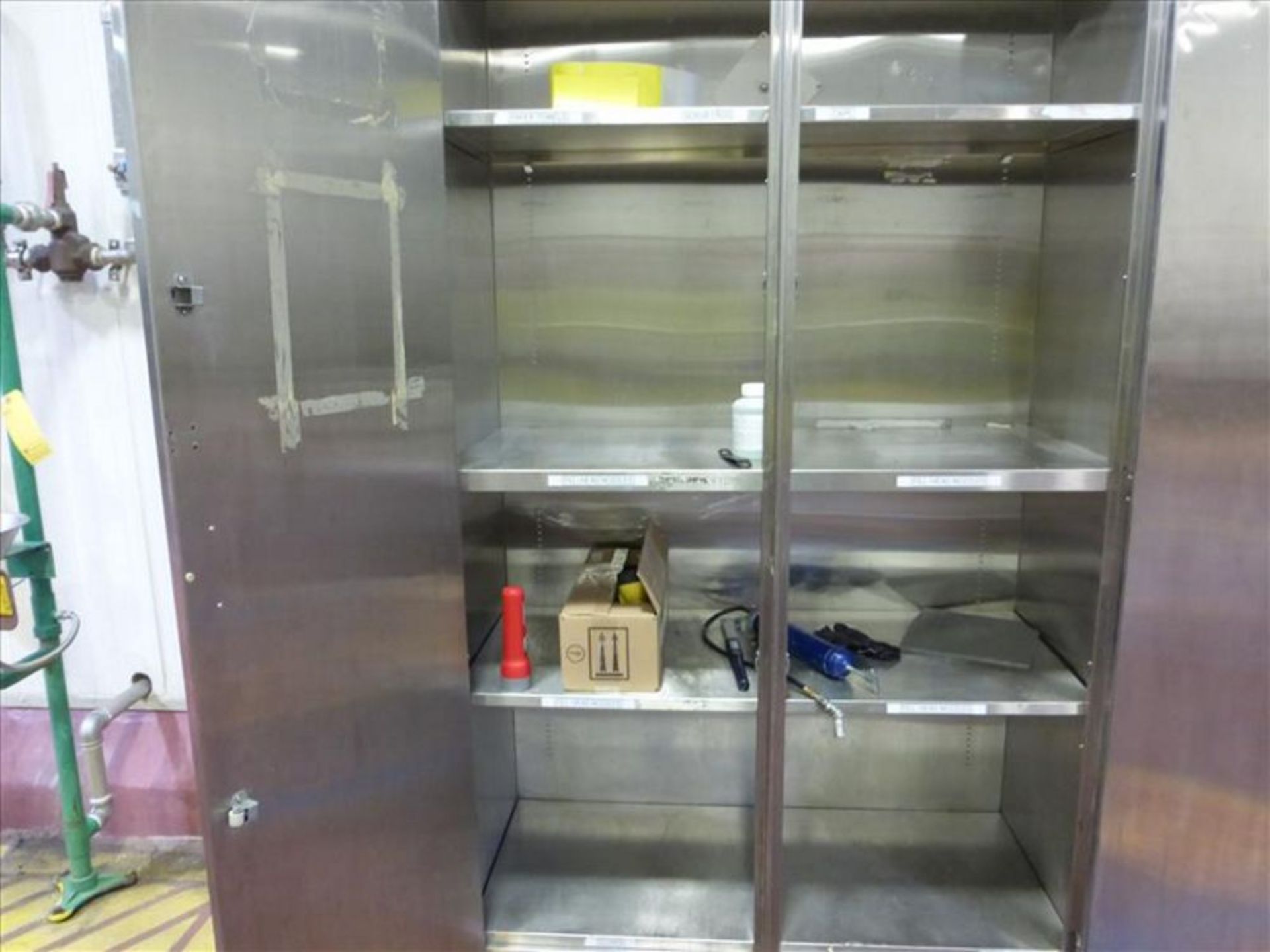 (3) Stainless parts cabinet with parts 2 door parts cabinets with assorted combi block filler - Image 6 of 8