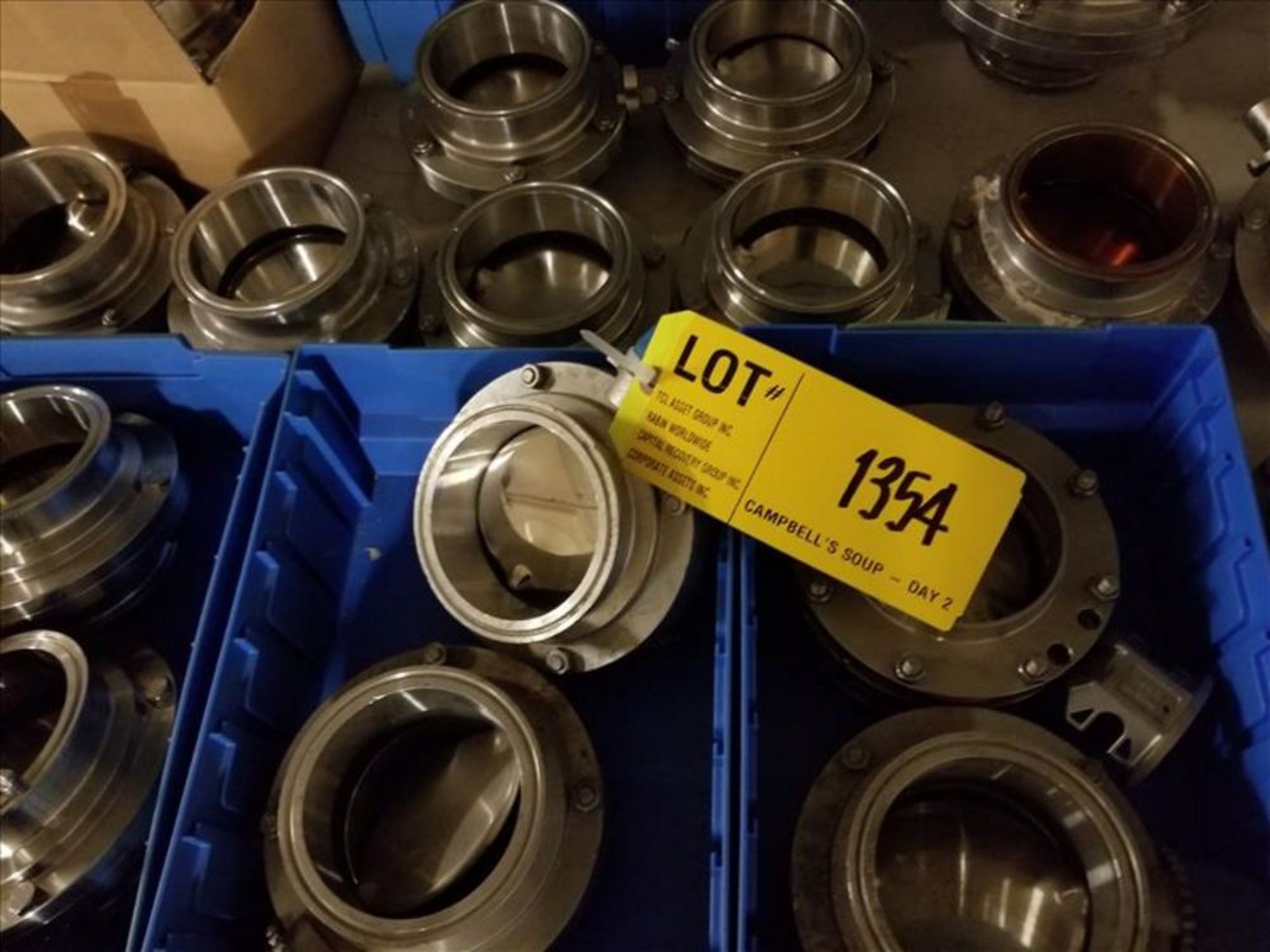 (20) 4 in Stainless Butterfly Valves [Across from 1st Flr Cage Area]