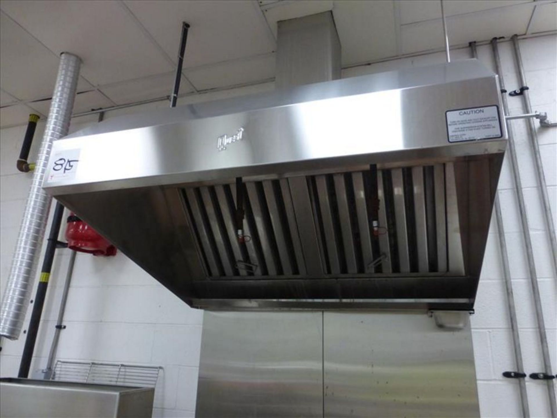 Lab appliances mod. no. Quest (1) 6 burners, gas fed, stainless stove with exhaust hood, (1) True - Image 6 of 7