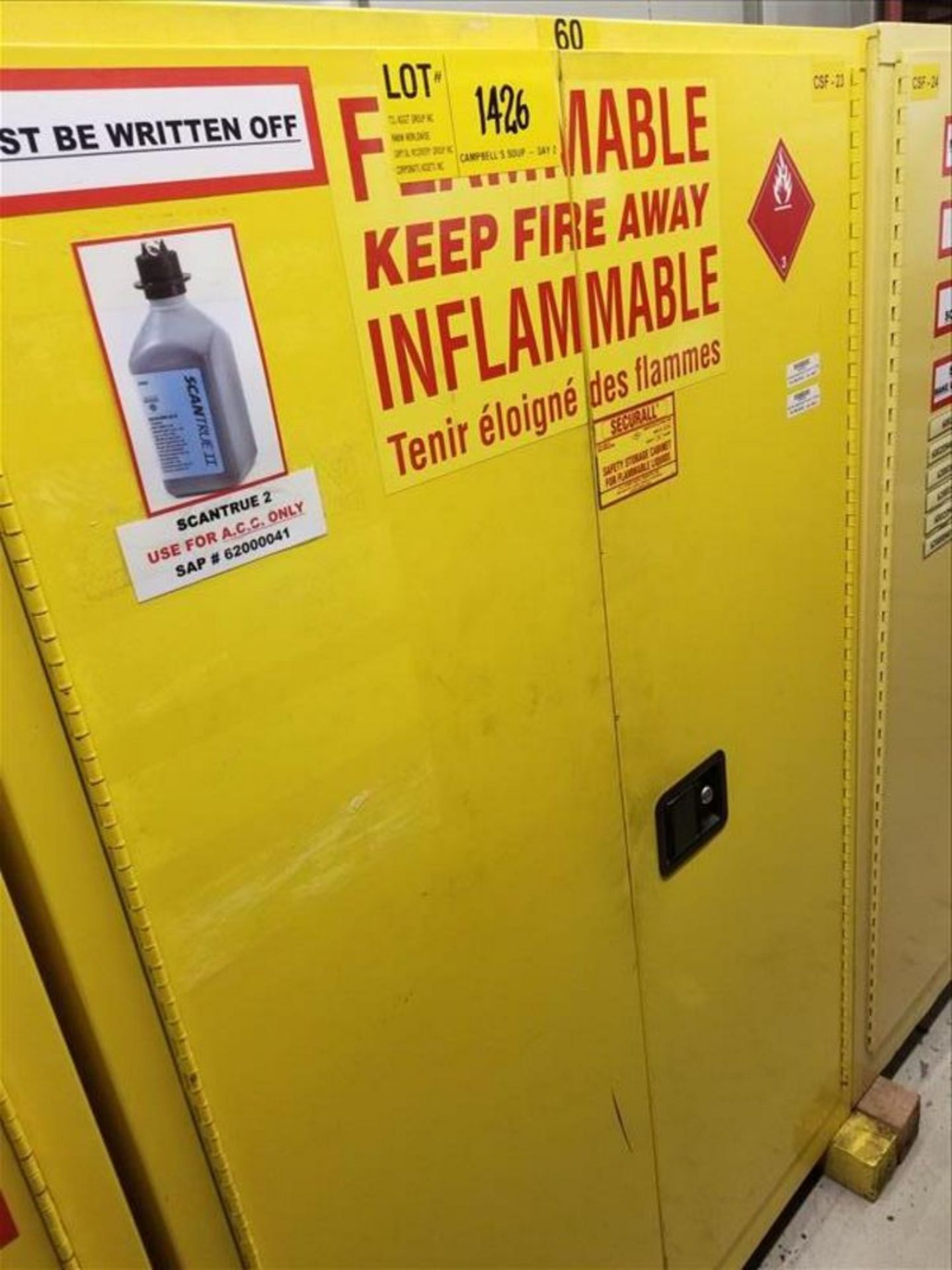 Securall 2 Door Flammable Storage Cabinet, Model A145, 45 Gal cap [Proceed to Part Room]