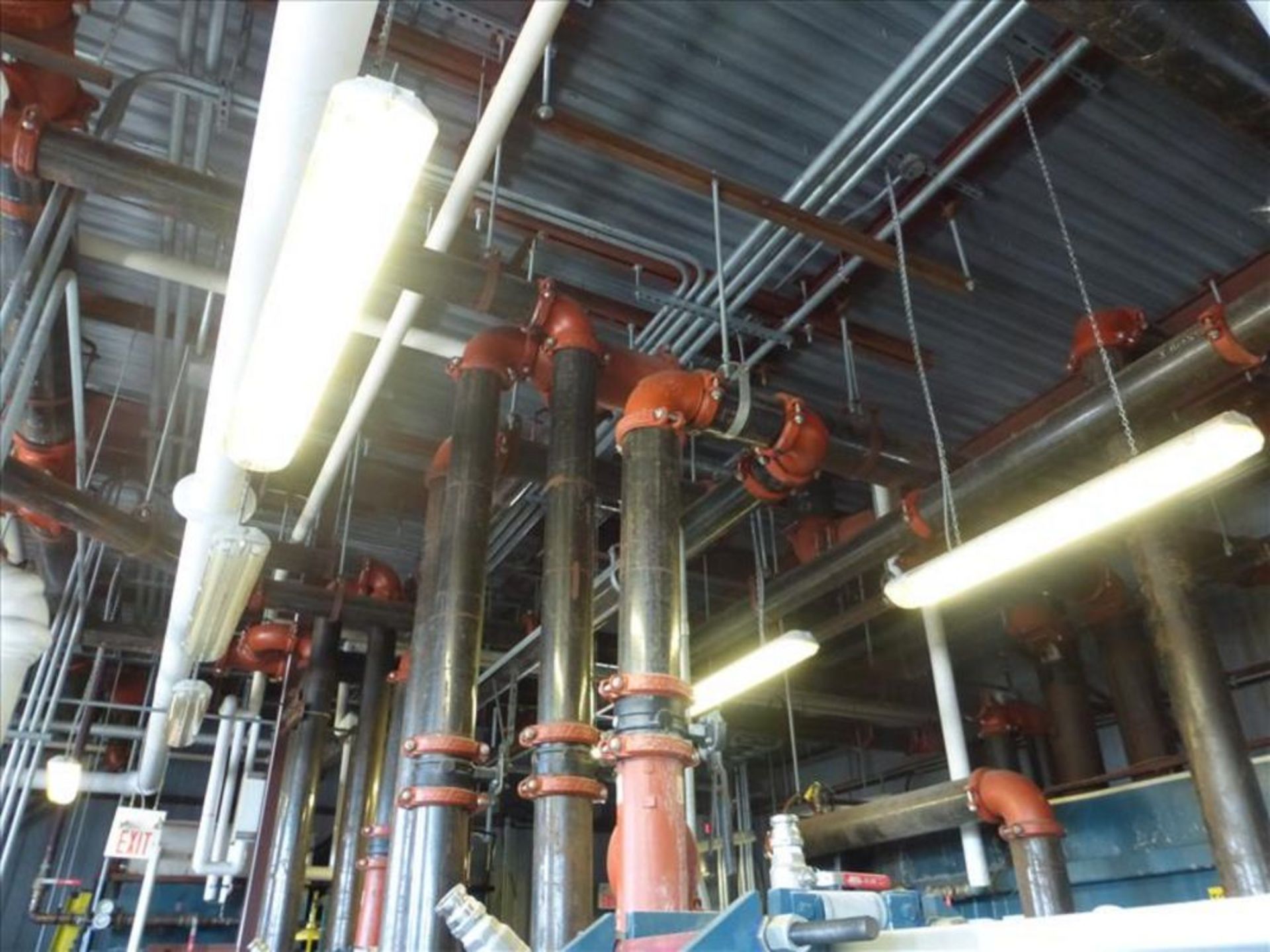 various steel process piping within building including victaulic elbows, connectors, valves, - Image 2 of 3