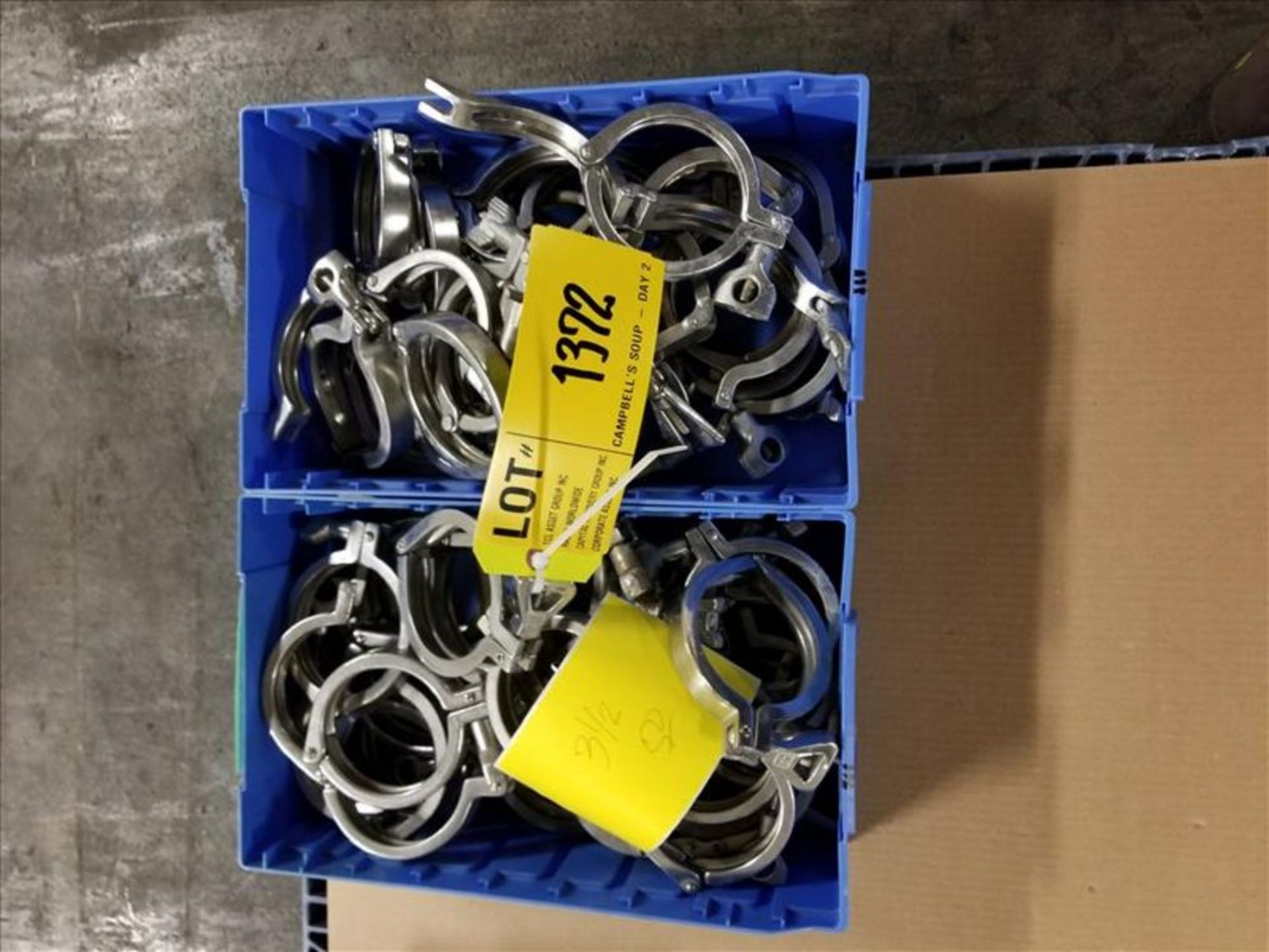 (50) 3. 5 in Stainless Clamps [Across from 1st Flr Cage Area]