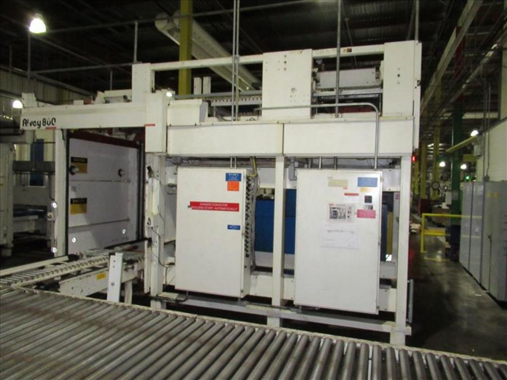 Alvey 800 case palletizer mod. no. 800 ser. no. 01-K4901112 high level automatic case palletizer