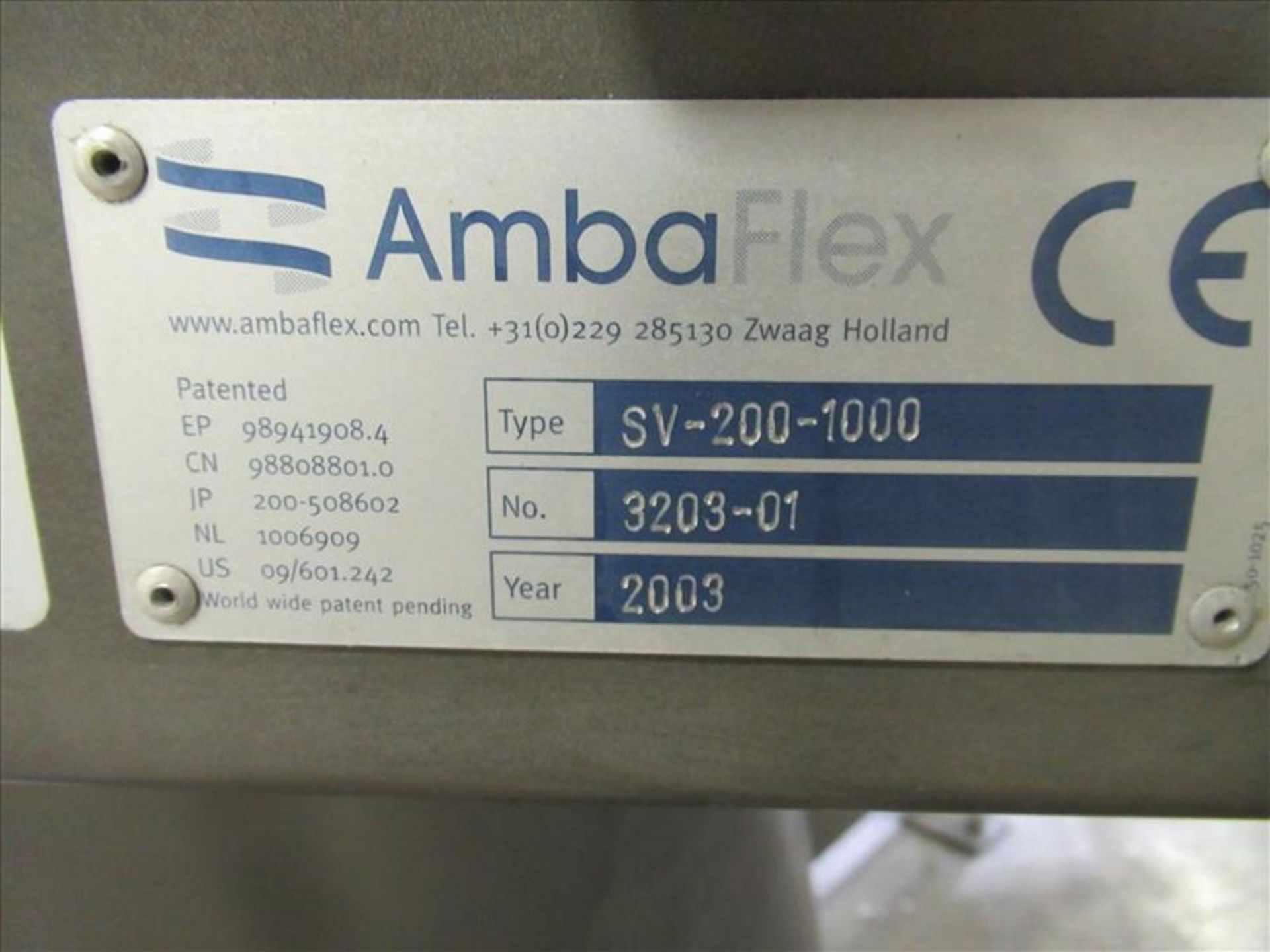 AmbaFlex spiral case elevator #1 mod. no. SV-200-1000 ser. no. 3203-01 4 tier continuous motion mild - Image 2 of 2