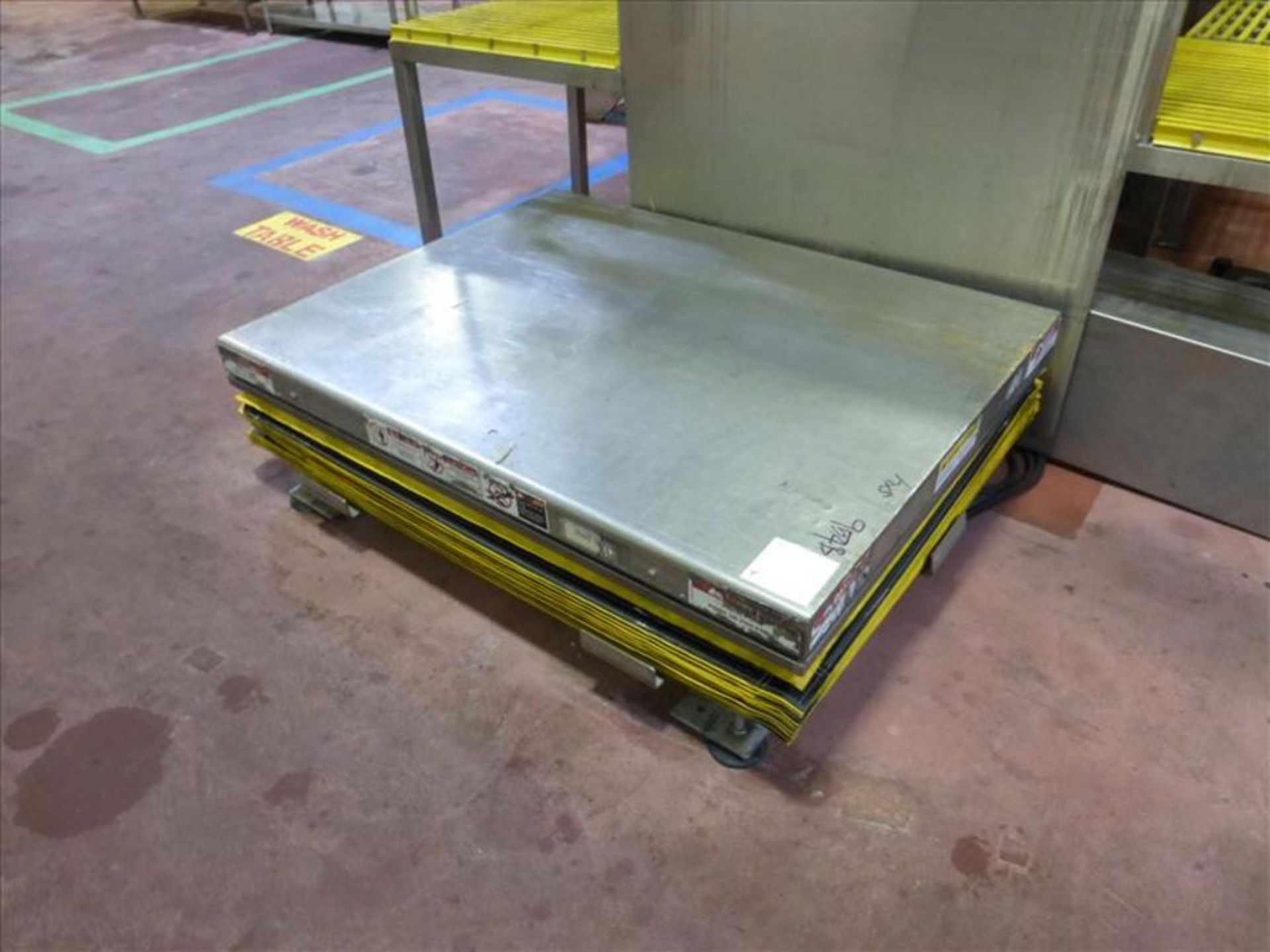 (2) Hydraulic pallet lift tables approx 48 in. x 48 in. with hydraulic power pack[Balance of ACC