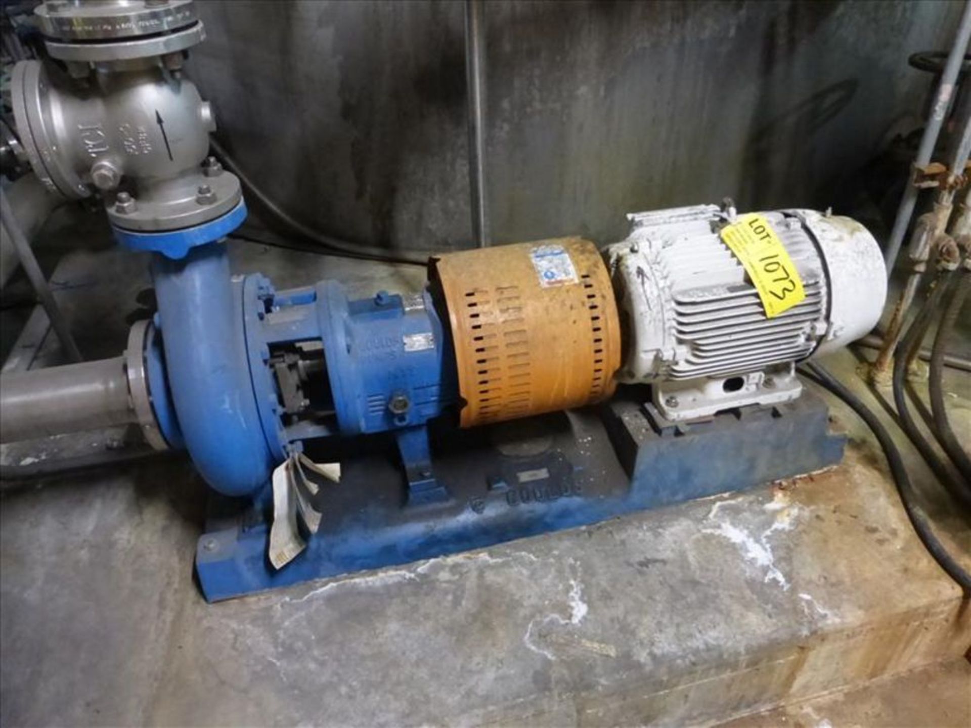 Gould centrifugal pump mod. no. 3196 ser. no. E726H652 15hp, 3 x 4 -10H, 500gpm, 1750rpm, 316ss,