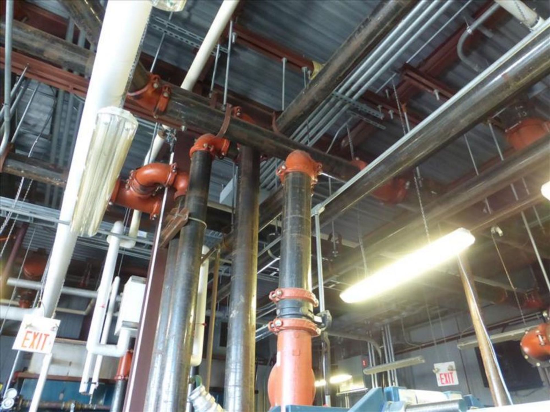 various steel process piping within building including victaulic elbows, connectors, valves, - Image 3 of 3