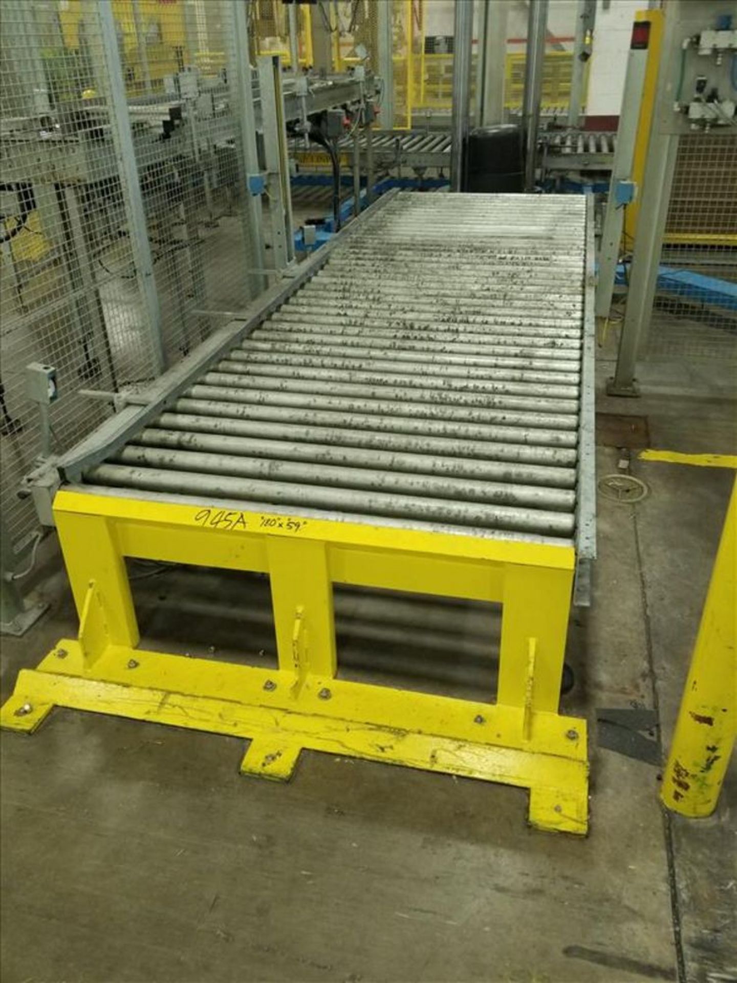 (2) Titan pallet roller infeeds approx 54 in. W x 18 ft. L x 18 in. h feed robot 3 and robot 1 [ - Image 2 of 2