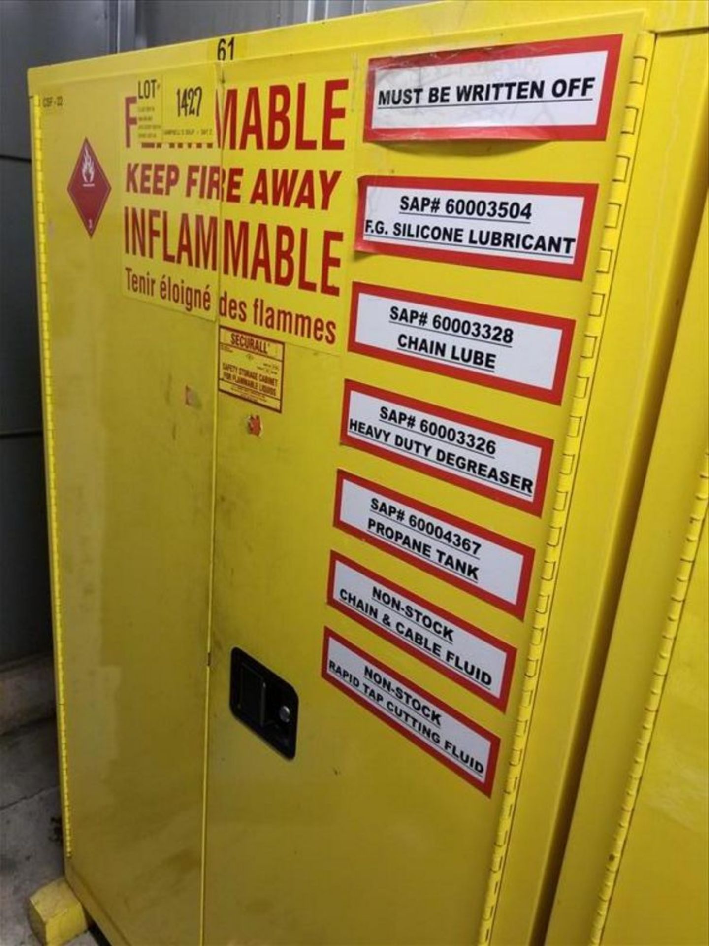 Securall 2 Door Flammable Storage Cabinet, Model P160, 60 Gal cap [Proceed to Part Room]